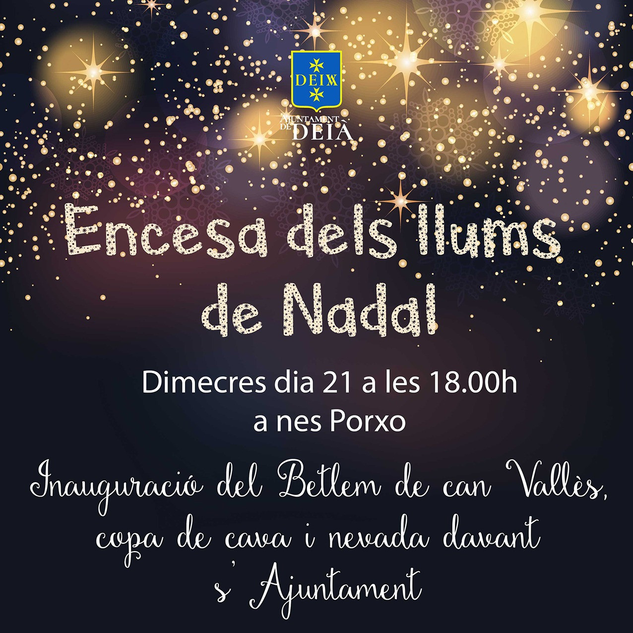 ENCESA DELS LLUMS DE NADAL I INAUGURACIÓ DEL BETLEM