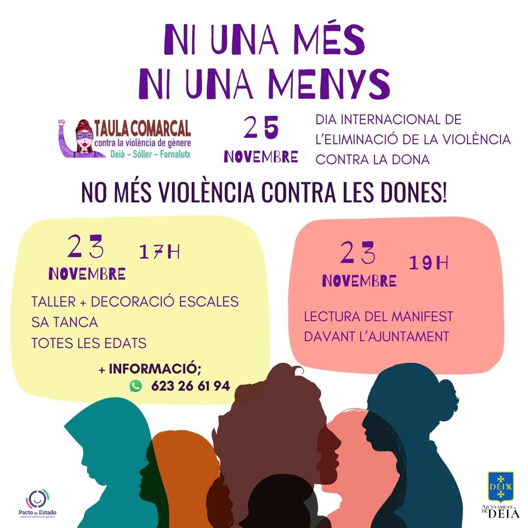 25N DIA INTERNACIONAL PER A L'ELIMINACIÓ DE LA VIOLÈNCIA ENVERS LES DONES