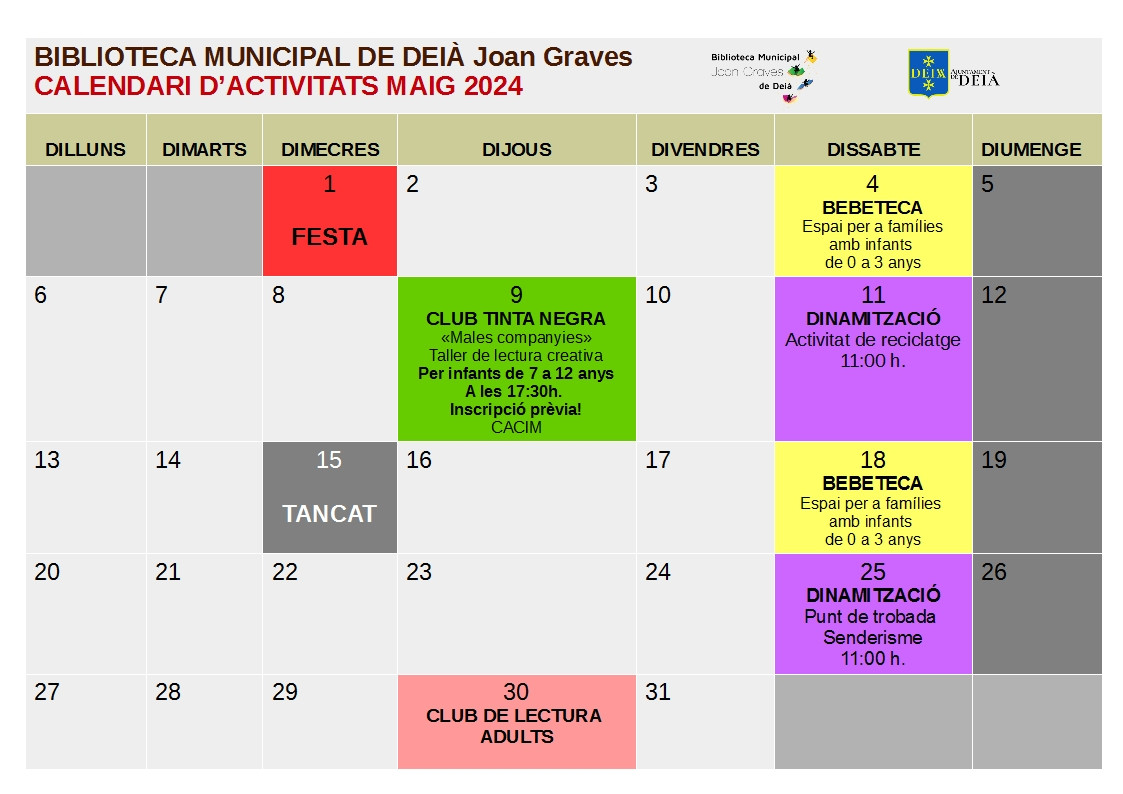 BIBLIOTECA MAIG 2024