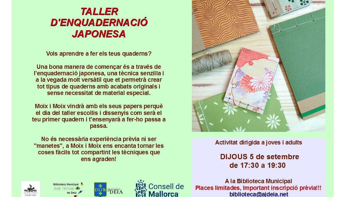 TALLER D'ENCUADERNACIO JAPONESA
