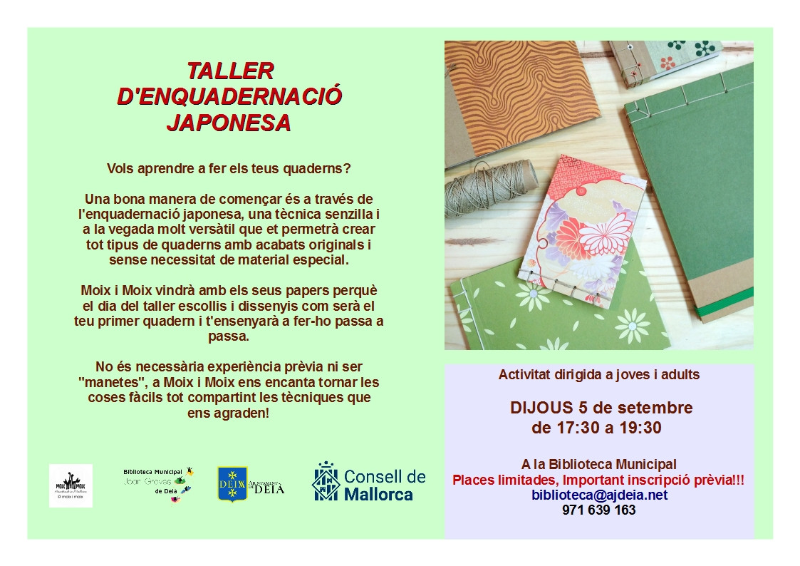 TALLER D'ENQUADERNACIO JAPONESA