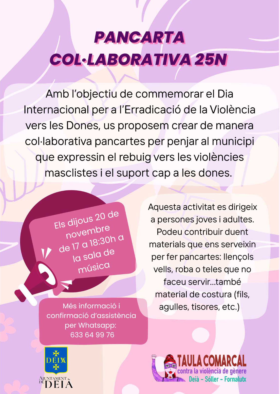 Pancarta col·laborativa 25N