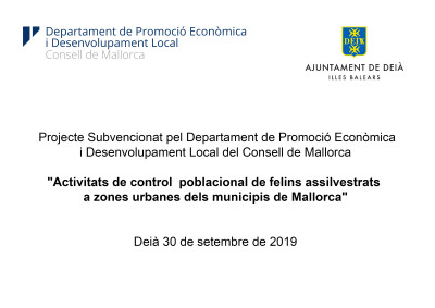 Activitats de control poblacional de felins assilvestrats a zones urbanes