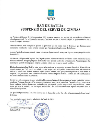 BAN MUNICIPAL