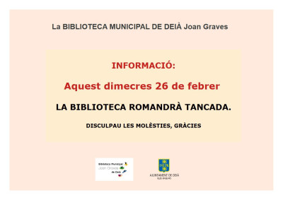 Tancament biblioteca