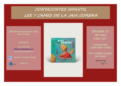 Taller contacontes infantil "Les 7 cames de la Jaia Corema"