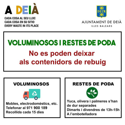 A Deià cada cosa al seu lloc